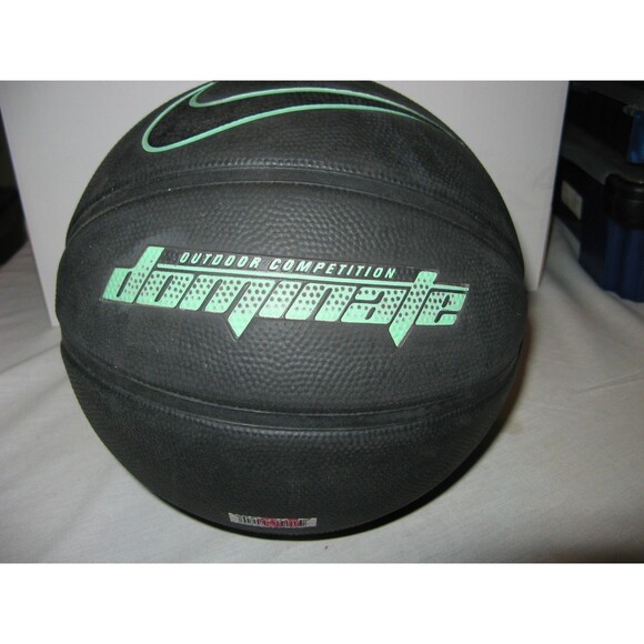 Nike Outdoor Competition Dominate Basketball 29.5in Black & Light Blue Ball - Picture 1 of 3